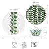 Bzyoo 12-Piece Melamine Dinnerware Set - Leaf | Lightweight, Durable,