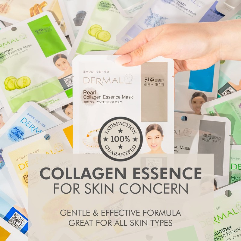 DERMAL Korean Collagen Face Mask 32 Combo Pack A+B Set