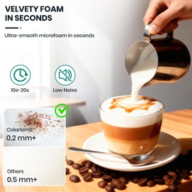 Colarlemo Milk Frother Handheld Rechargeable with Stand, Frother Wand Drink Mixer Electric Whisk for Coffee, Detachable With 3 Stainless Whisks, Hand Mixer for Lattes, Cappuccino, Matcha, Egg, Silver
