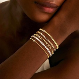 Gold Bracelets for Women Paperclip Chain Bracelet Gold Bracelet Stack Non Tarnish Stack Bracelets for Women Trendy Gold Jewelry Sets