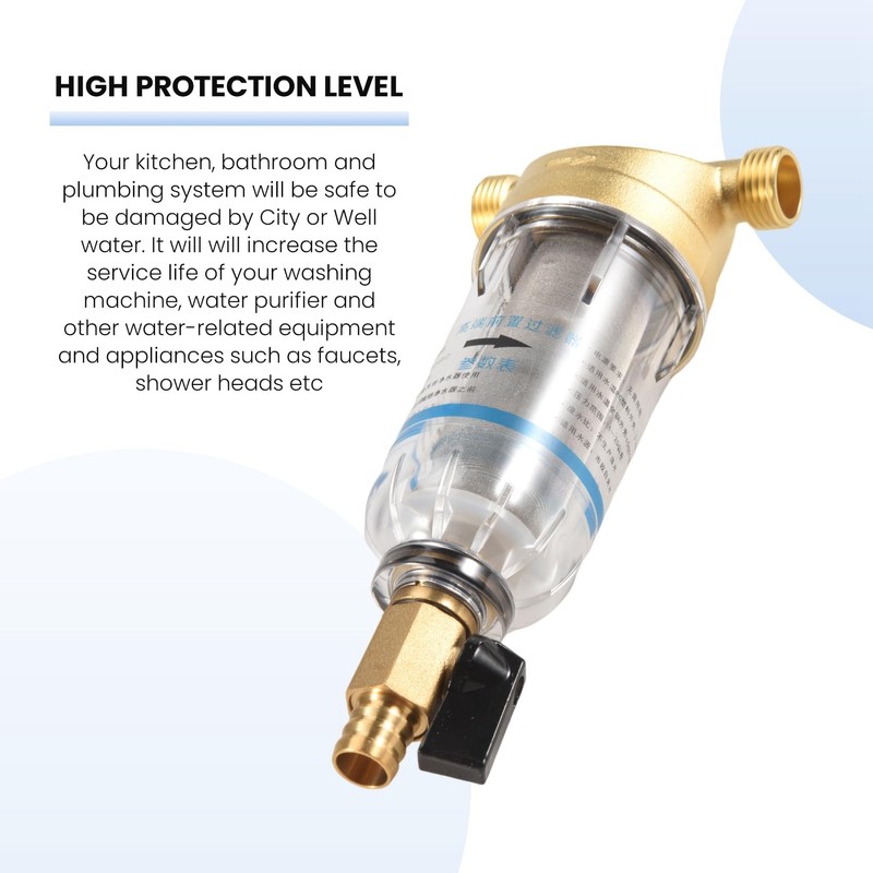 Aswalling Down Sediment Filter Reusable Whole House Sediment Water Pre