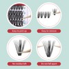 FADVAN Individual Eyelash Extensions, 280 Pieces Curl D Eyelashes Cluster