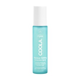 COOLA Organic Makeup Setting Spray with SPF 30, Hydrating Makeup Protection & Sunscreen made with Cucumber & Aloe Vera, Dermatologist Tested, Alcohol Free, 1.5 Fl Oz