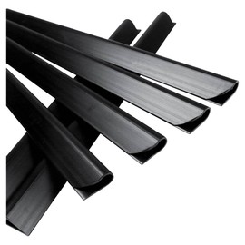 NOOR Klemmschienen 19x1,5cm I Anthrazitfarbene Klemmleisten für Sichtschutzstreifen I 25er Set