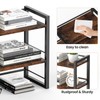 ART-GIFTREE Office Desk Shelf Organizer, Wood Desktop Bookshelf Supplies Storage