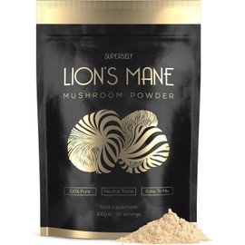 Lion's Mane Mushroom Powder - High Strength Brain Supplement for Focus & Clarity - Easy to Mix - 100% Pure Lions Mane Powder 100g for Coffee & Tea - Full Spectrum High Absorption Beta Glucan Nootropic