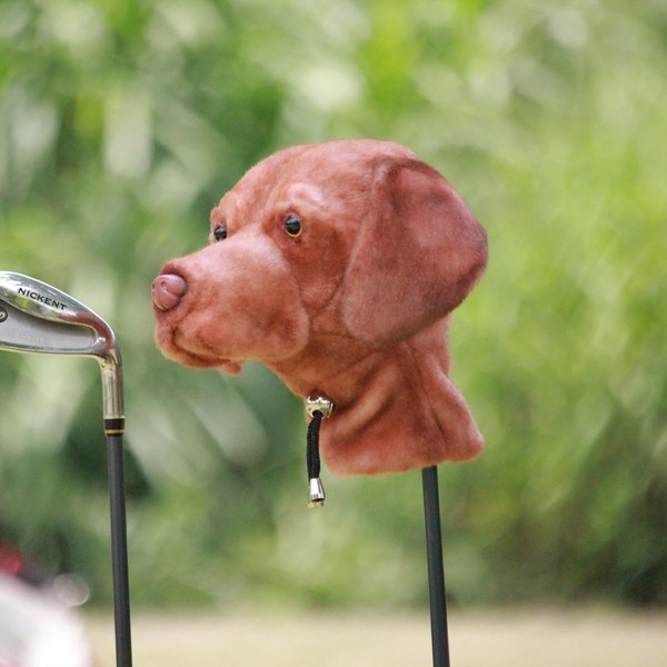 Custom Golf Head Cover for Iron, Teddy-Inspired Textured Accent, Neutral