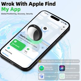 4 Packs Tracker Tags Compatible with Find My (iOS Only), Bluetooth Tracker Tags, Smart Keys Finder and Item Locator with Waterproof Case for Wallet Luggage Backpack (2Black+2White)