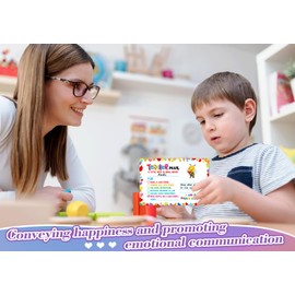 FaCraft Teacher Mail Cards to Parents - 50pcs Cute Bee Teacher Mail Good Behavior Postcards for Kids Teacher Notes to Parents Teacher Notes Home Preschool Kindergarten Elementary School