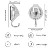 Peakloong 4Pack Heavy Duty Vacuum Suction Cup Wreath Hanger Silver-Plated