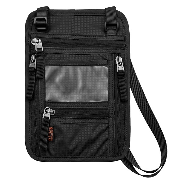 Travel Pouch Passport Wallet- ID Card Wallet with RFID Blocking