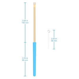 stonylab Inoculating Loops, 1 Reusable Inoculating Holder and 50 pcs Nichrome Inoculating Loops for Lab Microbiology