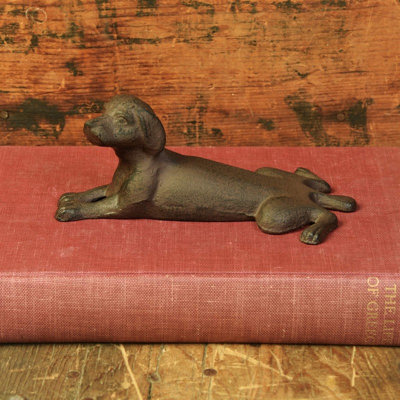 HomArt Lab Door Wedge, Cast Iron - Antique Brown, 6.50-inch