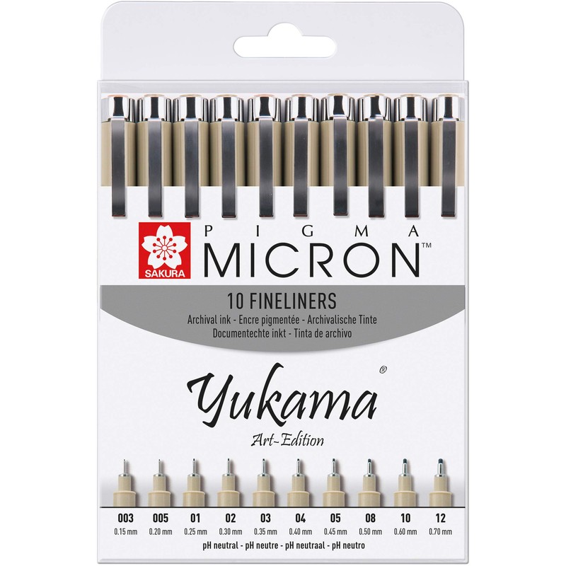 Yukama Sakura Pigma Art Edition All 10 Pigma Micron Fineliners