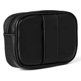 Echt Leder Hüfttasche Gürtelbörse Gürteltasche Bauchtasche Portemonnaie Geldbörse in Schwarz