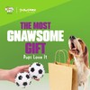 Gnawsome 3.5” Squeaker Soccer Ball Dog Toy - Medium, Promotes