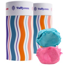 Taffy.com Salt Water Taffy Candy Duo Pack - Bubblegum Burst and Cotton Candy