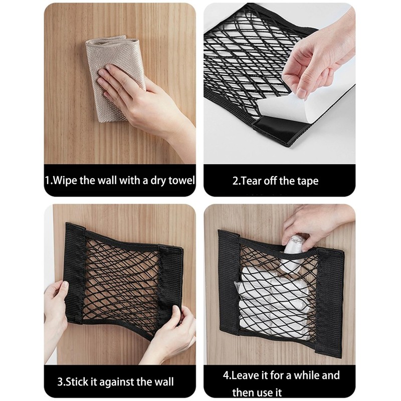 Heyrelda Plastic Bag Holder Mesh Storage Net Grocery Bag Holder