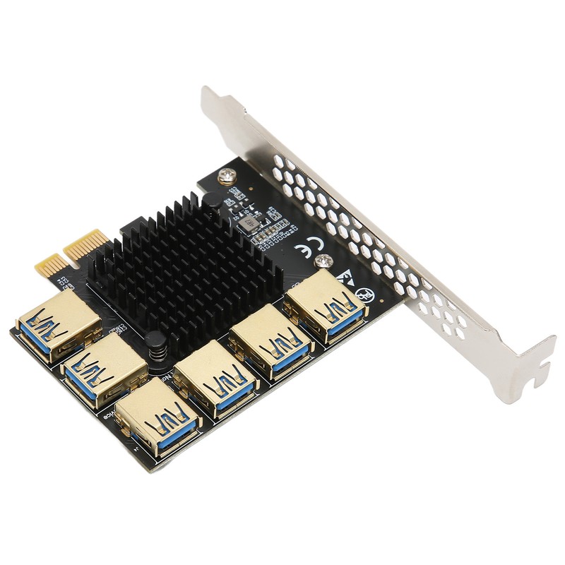 PCI E 1 to 6 Riser Card IC Heat Sink