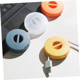 DOITOOL 6pcs Swivel Winder Cord Wires Organizer Cable Large Desk Tidy Transparent Plastic