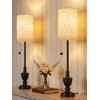 Buffet Table Lamps Set of 2,28" Tall Skinny Black Resin