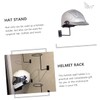 Ciieeo Sturdy Iron Bike Helmet Rack Hat Display Holder for