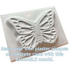 Butterfly Garden Concrete or Plaster Casting Plaque Mould Nr1