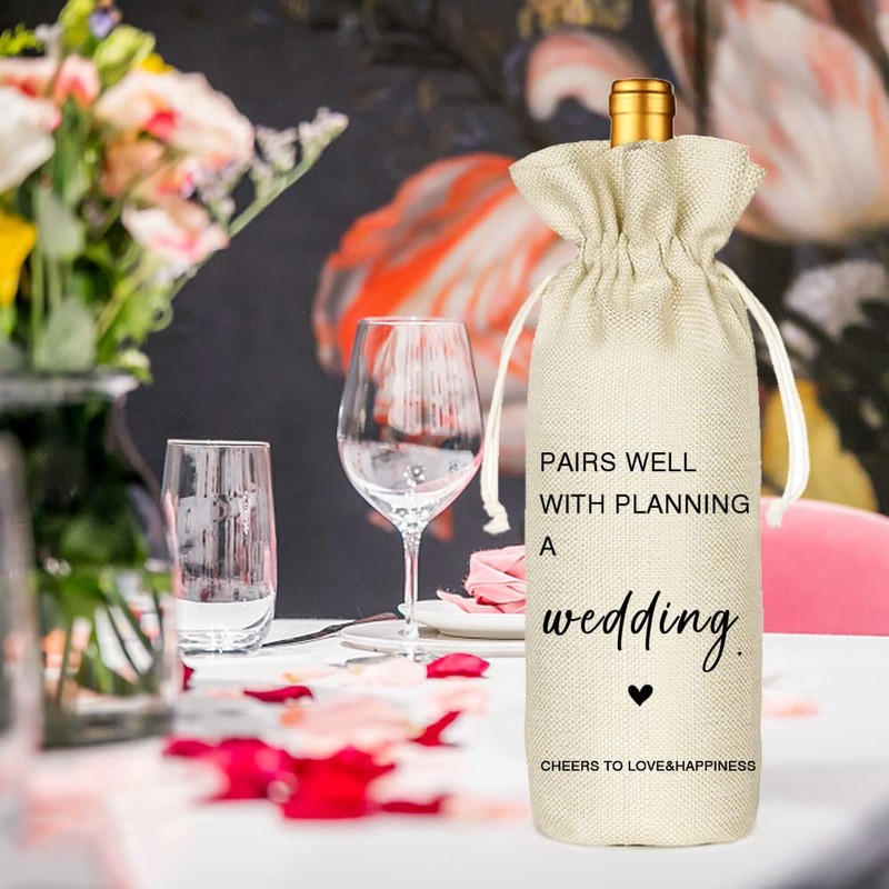 Socive Wedding Gift Wine Bags, Engagement Bridal Shower Gift, Wedding