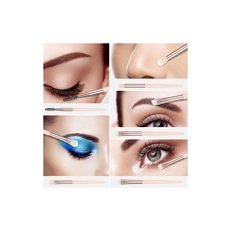 Brochas para Maquillaje, Set de Brochas para Maquillaje, 8pcs (Beige)