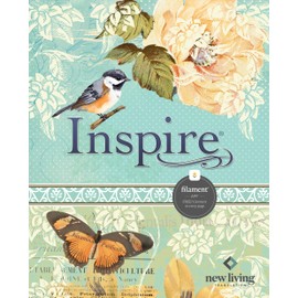 Inspire Bible NLT, Filament Enabled (Hardcover LeatherLike, Aquamarine): The Bible for Coloring & Creative Journaling