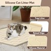 Garoopion Silicone Cat Litter Trapping Mat, Large Waterproof 34" X