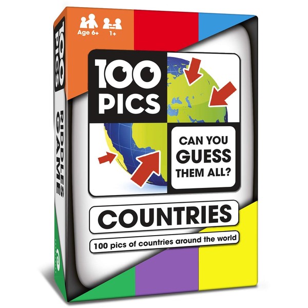 100 PICS Countries of The World Travel Game - Geography Flash Card Quiz | Pocket Puzzle for Kids and Adults…