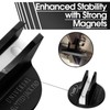 DEDC Universal Aluminum Grooved Magnetic Jack Pad Black 1 Pc,