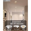 Adetu 2 Inch 5CCT Gimbal Led Recessed Lighting with Junction