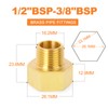 GASHER 5PCS Brass Pipe Fitting, Reducer Adapter, 3/8-Inch Male Pipe