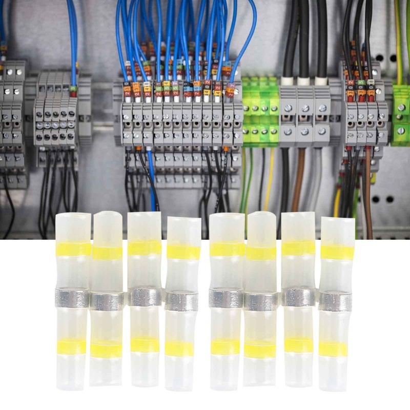 150Pcs Solder Seal Wire Connectors Heat Shrink Butt Connectors Waterproof