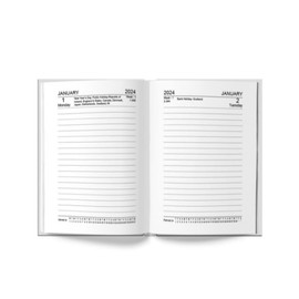Martello P2814 - A6 Page A Day 2024 Diary, Assorted Hardback Trendy Colour Block X1