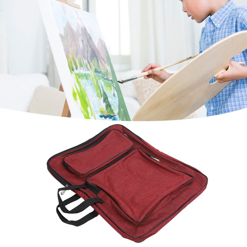 8K Kids Artwork Shoulder Bag Smoothing Zipper Waterproof Nylon Sketching