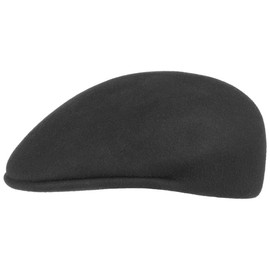 Lipodo Flat Cap Felt Men's – Flat Cap Made in Italy – Peaked Cap Made of Wool Felt – Hat with 3 cm Peak Length – Flat Cap Autumn/Winter – Men's Hat, black