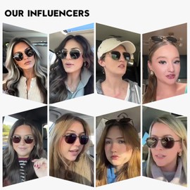 kimorn Polarized Aviator Sunglasses for Women Retro Square Frame Sun Glasses for Driving Travel Outdoor UV Protection AE1783 (Gold/Black)