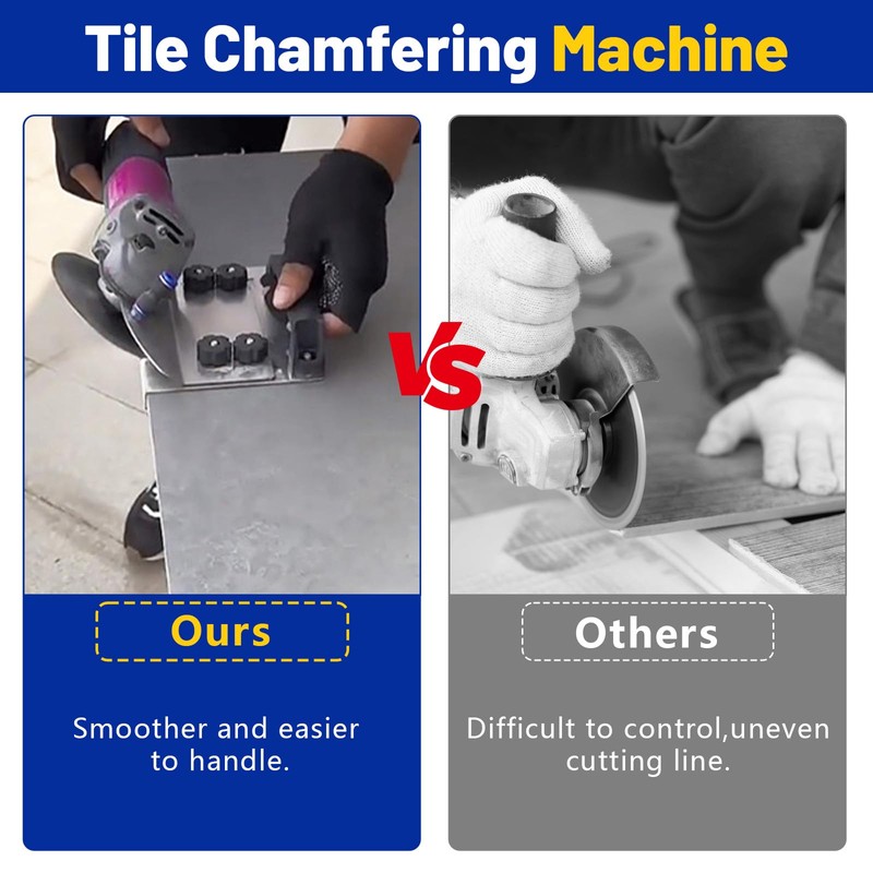 Roucerlin Stainless Steel Angle Grinder Stand for Tile 45° Chamfer