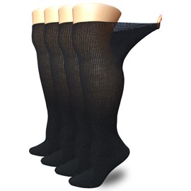 LORVVDE Extra Wide Bariatric Socks Lymphedema Knee High Walking Boot Sock for Air Cam Walkers Brace Orthopedics Cast Boot Men Women Unisex One Size 2 Pairs