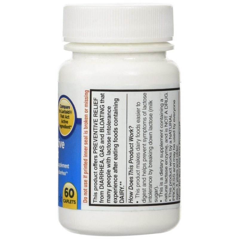 Equate Quick Action Dairy Digestive Supplement, 60ct