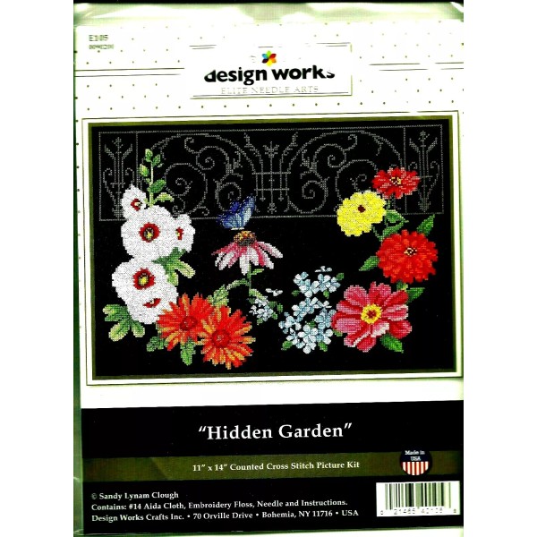 Design Works HIDDEN GARDEN Counted Cross Stitch Kit 0090200