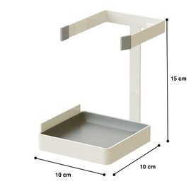 PINC® Multifunctional Spoon Rest Stand and Lid Rest - Kitchen Utensil Rest - Cell Phone Tablet Holder - Kitchen Notebook Recipe Book Holder (White B)