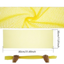 Net Scrubber Nylon Mesh Bath Sponge - 4Pcs Exfoliating Shower Body Scrubber With Long Towel