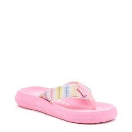 Rocket Dog Girls Beach Flip-Flop, Springle Rainbow, 3 Big Kid