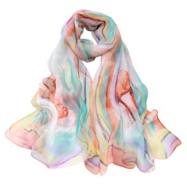 FAIRYGATE Ladies Scarves Scarfs for Women Lightweight Ponchos Versatile Shawl Wrap Cape Accessories for Womens Chiffon Scarf A5012