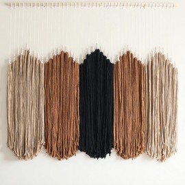 HYVAKUPPA Macrame Wall Hanging Large Macrame Tapestry Boho Wall Decor Wall Art Handmade Woven Cotton Textile Tapestry Home Decoration for Living Room Bedroom