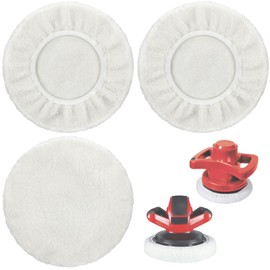 BESPOTCL Set of 3 Lambswool Polishing Covers for Einhell Cordless Car Polisher CE-CB 18/254 Li, CC-PO 90, for 220 mm - 250 mm Polishing Machines